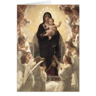 drottning av Änglar Regina Angelorum av Bouguereau Hälsningskort