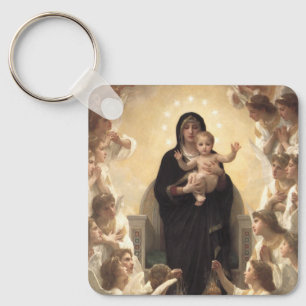 drottning av Änglar Regina Angelorum av Bouguereau Nyckelring