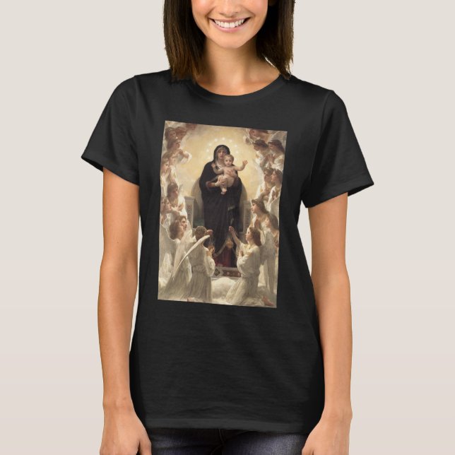 drottning av Änglar Regina Angelorum av Bouguereau T-shirt (Framsida)
