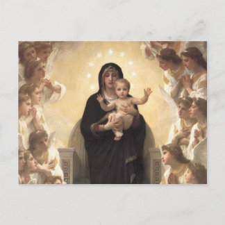 drottning av Änglar Regina Angelorum av Bouguereau Vykort