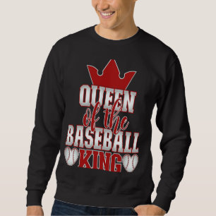 Drottning Av Baseball King Familj Matchande Lång Ärmad Tröja