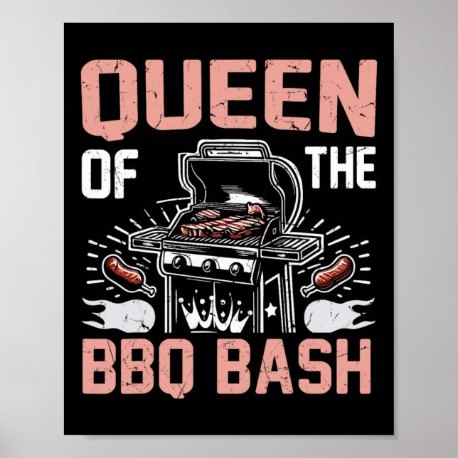 drottning av BBq Bysh Bbq Party Poster (Framsidan)