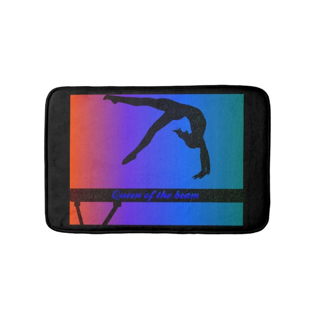 Drottning av Beam Gymnastics Bath Mat Badrumsmatta (Framsidan)