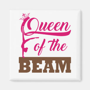 Drottning av Beam Gymnastics Girls Magnet
