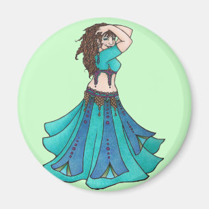 drottning av Beledi Belly Dancer Magnet