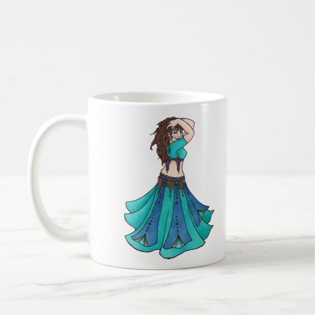 Drottning av Beledi magdansarprydnad Kaffemugg (Vänster)