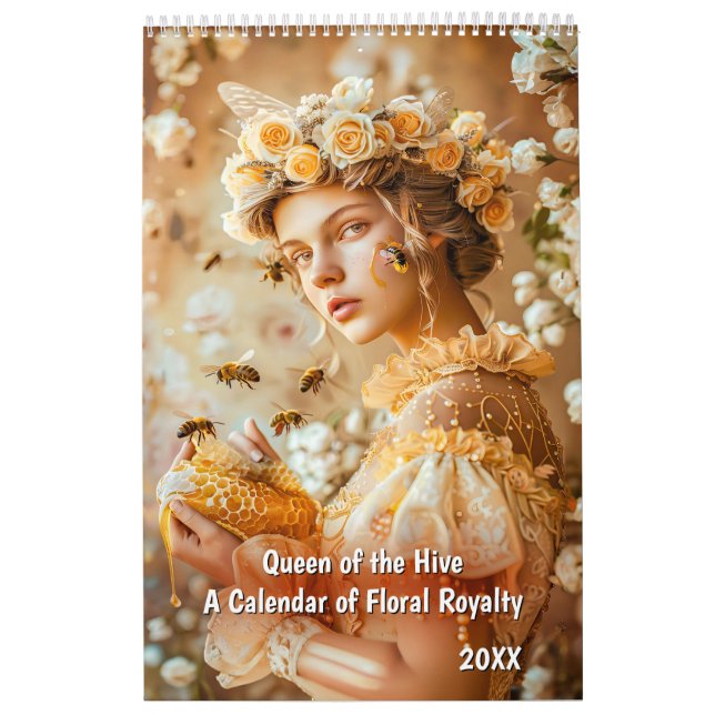 Drottning av bikupan – En kalender med blommande k (Omslag)