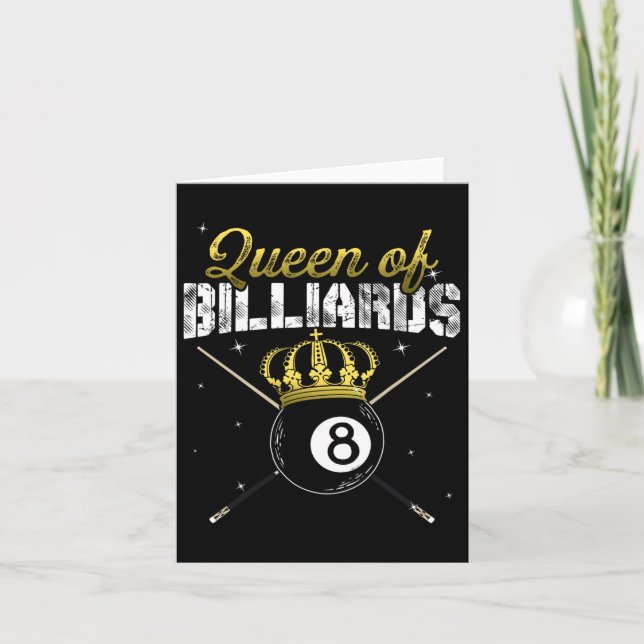 Drottning av Billiards Snooker Bassäng Billiard Pl Kort (Framsida)