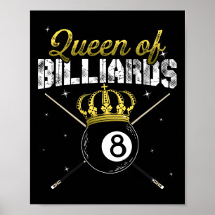 Drottning av Billiards Snooker Bassäng Billiard Pl Poster