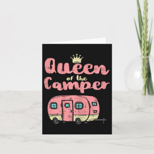 Drottning av Camper Cute Camping Van Camp Trailer Kort