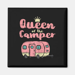Drottning Av Campingen Söt Campingbil Camping Trai Magnet
