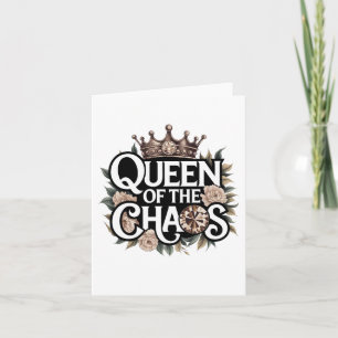 Drottning av Chaos Bold Gem Krona & Blommigt Kort