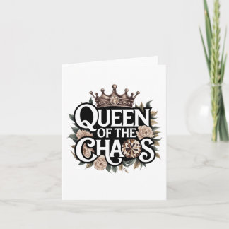 Drottning av Chaos Bold Gem Krona & Blommigt Kort