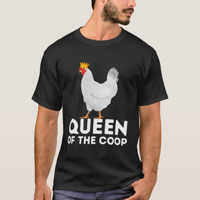 Drottning av Chicken Mamma Chicken Dam T Shirt (Framsida)