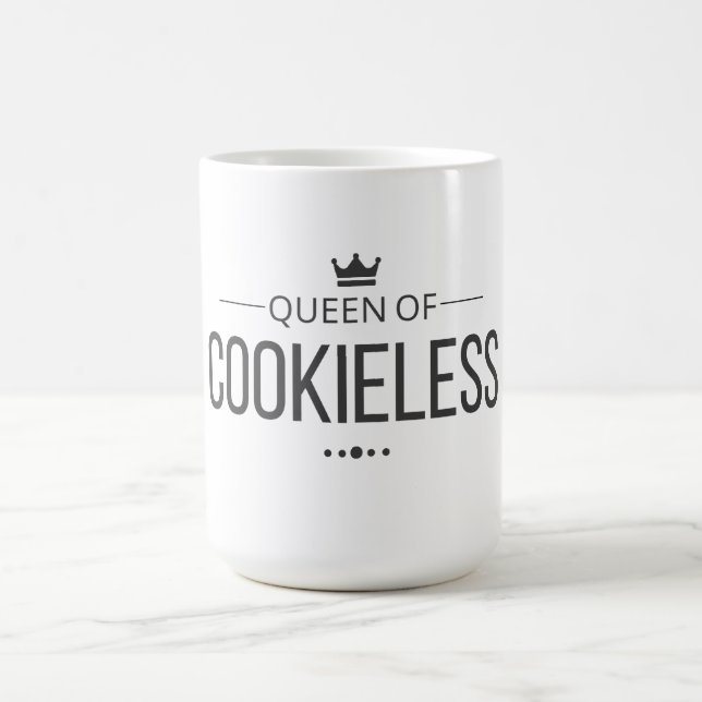 Drottning av Cookieless - Rolig Marknadsföringskaf Kaffemugg (Center)