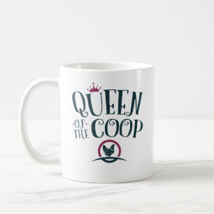 Drottning av Coop Chicken Farmer Women Kaffemugg
