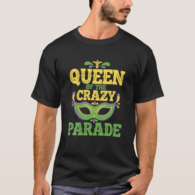 drottning av Crazy Parad Pärlor Bling Joker Jester T Shirt (Framsida)