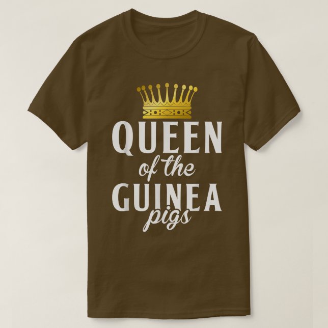 drottning av Cute Guinea-Grisar T Shirt (Design framsida)
