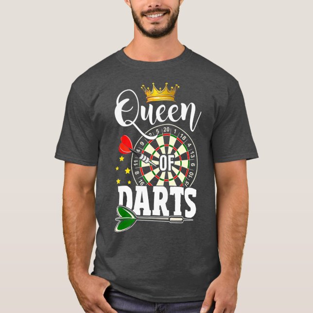 Drottning av Darts Shirts for Women Dart Throwing T Shirt (Framsida)