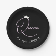 Drottning av den Grönt kvinnan golf themed papper 
