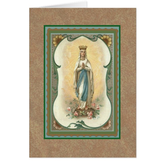 Drottning av den mest heliga radbandbönen OBS kort (Framsidan)