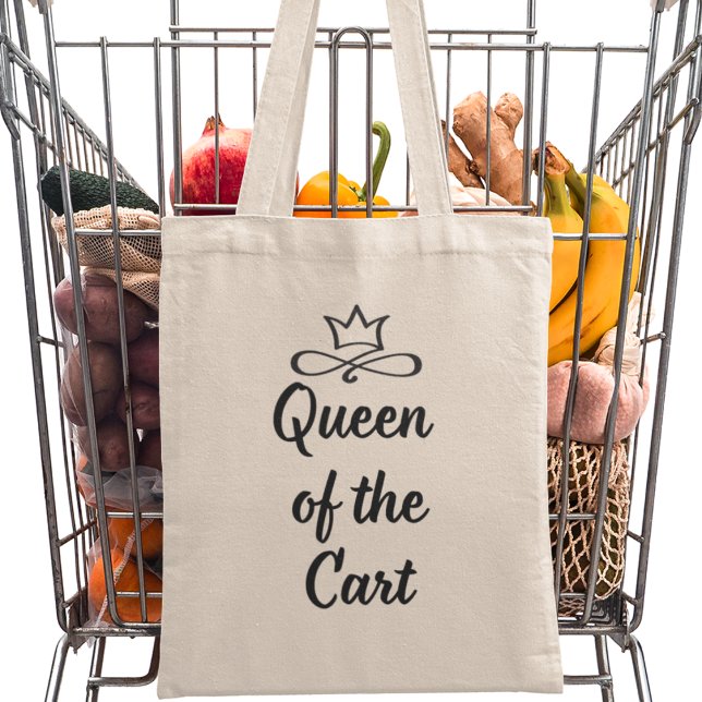 Drottning av den moderna livsmedelsbutiken tygkasse (Shop now and reign supreme as the "Queen of the Cart"!)