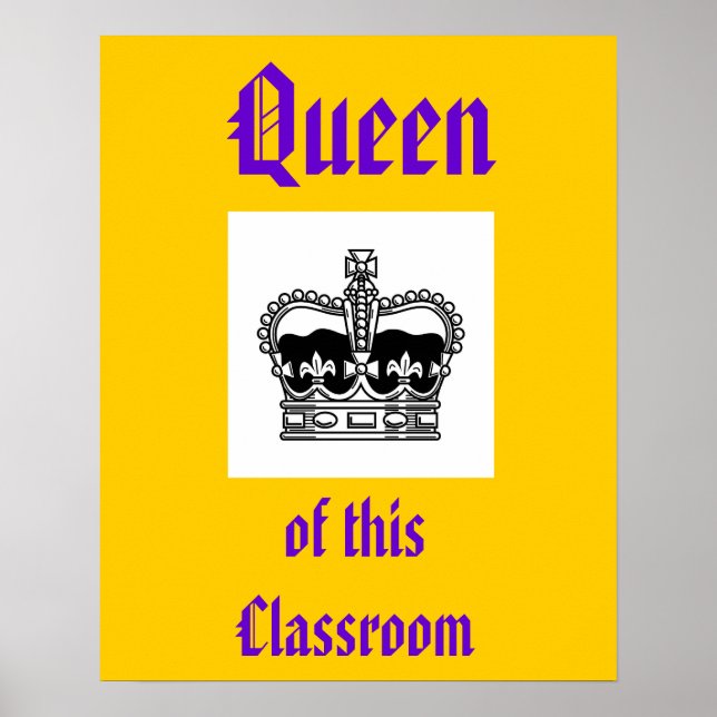 Drottning av det här klassrummet poster (Framsidan)