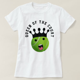 Drottning av domstolens Grönt Tennis Boll T Shirt