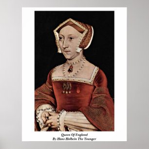 Drottning av England av Hans Holbein det mer ung Poster