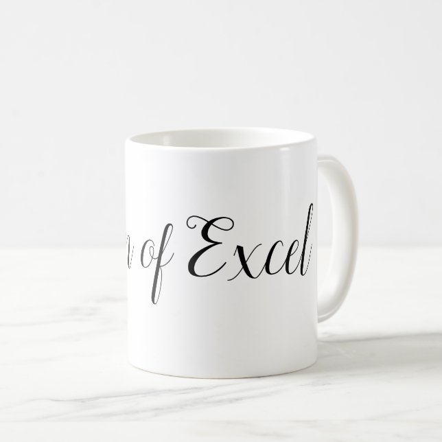 Drottning av Excel-mugg Kaffemugg (Framsida höger)