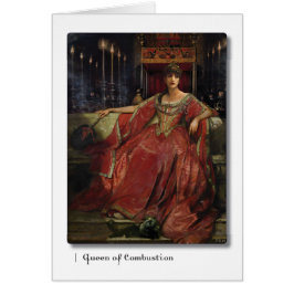 Drottning av förbränning hälsningskort