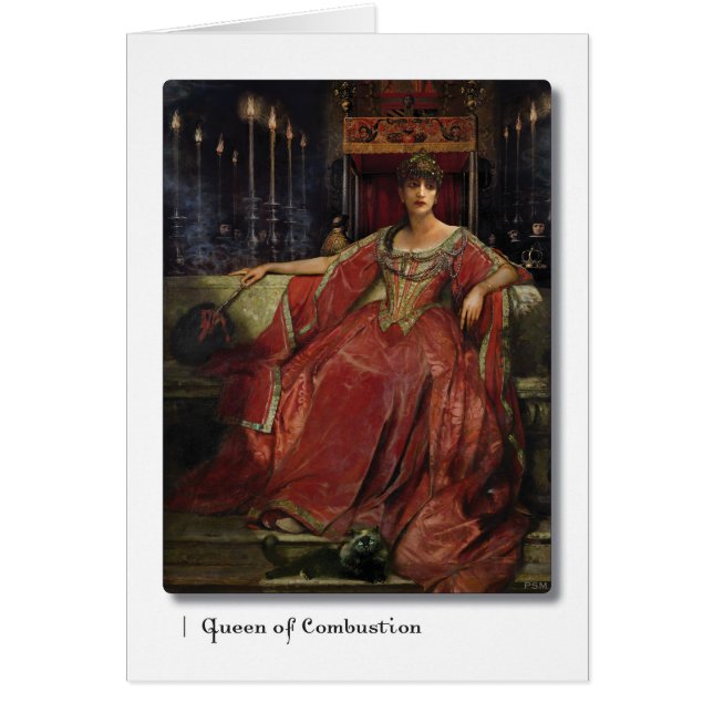 Drottning av förbränning hälsningskort (Framsidan)