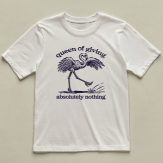 Drottning av Ge inget roligt Flamingo Illustrated T Shirt