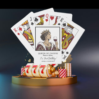 Drottning av glada födelsedagsspelkort | Höj Casinokort