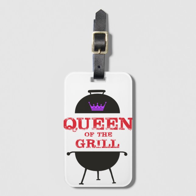 Drottning av grillen, Lila Krona Red Bagagebricka (Framsida vertikal)