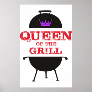 Drottning av grillen, Lila Krona Red Poster