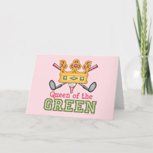 Drottning av Grönten Golf Greeting Card Kort
