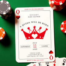 Drottning av Heart Casino Poker Card Girl Baby Sho