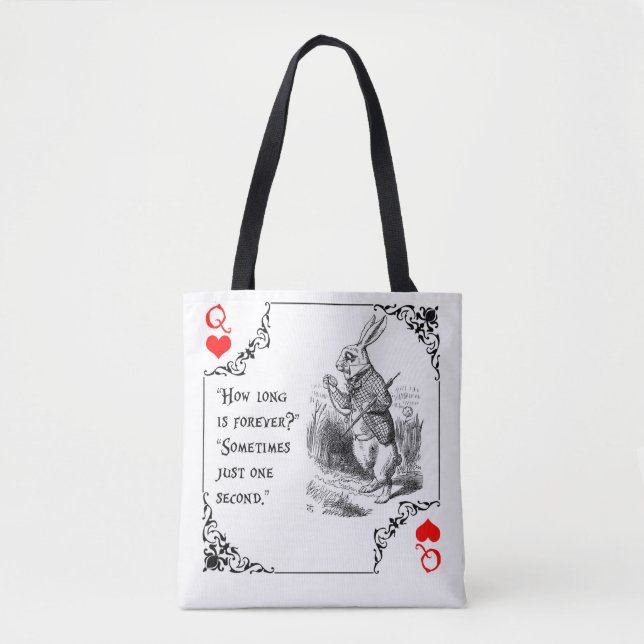 drottning av Hearts Alice Tote Bag Tygkasse (Framsida)