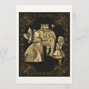 drottning av Hearts Alice Wonderland Inbjudningsko Inbjudningar