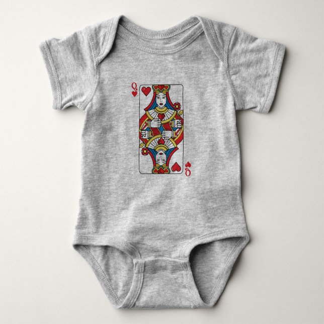Drottning av Hearts Baby One-Biet T Shirt (Framsida)