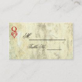 Drottning av Hearts Bröllop Place Card Placeringskort
