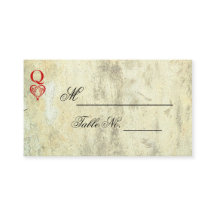 Drottning av Hearts Bröllop Place Card