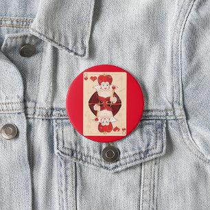 Drottning av Hearts Button Knapp