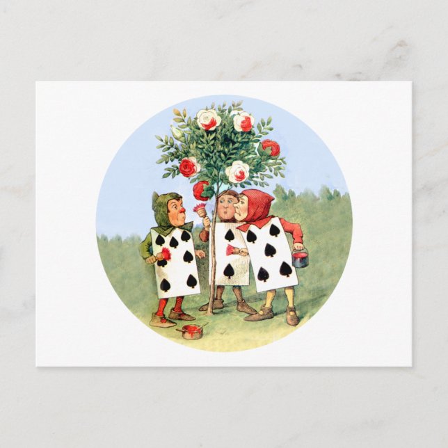 Drottning av Hearts' Cardmen Paint the Queens Ro Vykort (Framsida)