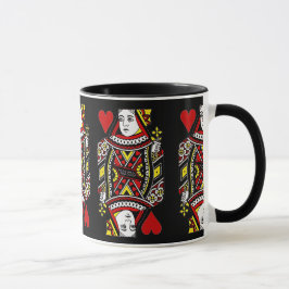 Drottning av Hearts Design Coffee Mugg