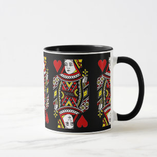 Drottning av Hearts Design Coffee Mugg