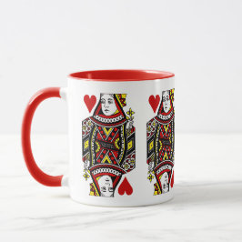 Drottning av Hearts Design Coffee Mugg