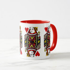Drottning av Hearts Design Coffee Mugg