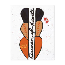 Drottning av Hearts Flat Greeting Card